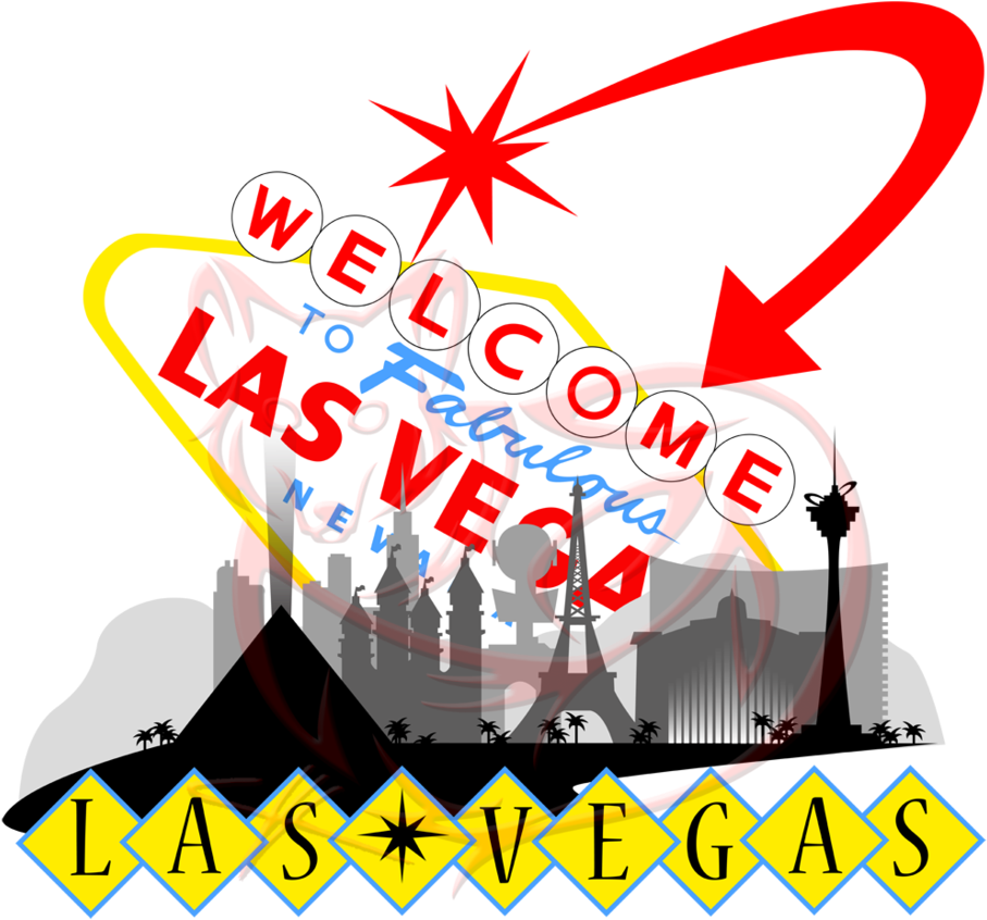 Svg Transparent Las Vegas Clipart Illustration - Welcome To Las Vegas Sign (913x875), Png Download