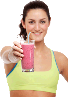 Drink Smoothies For Your Health - Person Drinking Smoothie (291x413), Png Download