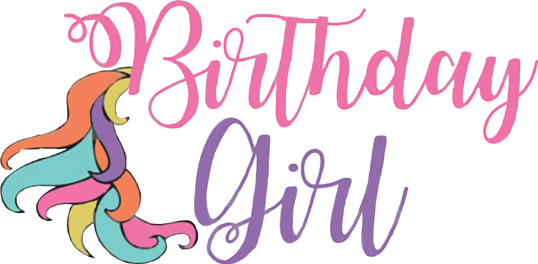 Birthdaygirl Unicorn Unicornio Word - Transparent Birthday Girl Png (1059x521), Png Download