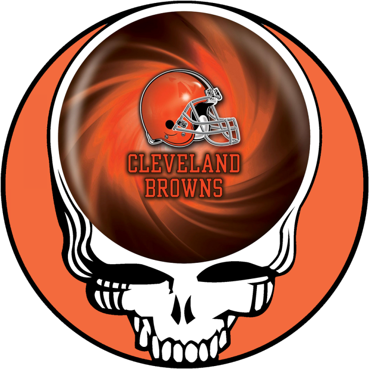 Cleveland Browns Skull Logo Iron On Transfers - Grateful Dead Steal Your Face (750x750), Png Download