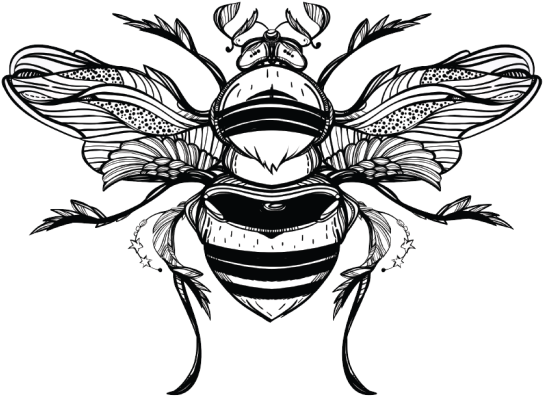 Collection Of Free Bee Drawing Ink Download On Ubisafe - Tattoo Styles On Paper (1024x1024), Png Download