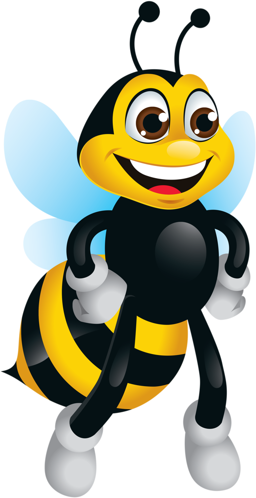Cartoony Honey Bee Png (440x800), Png Download
