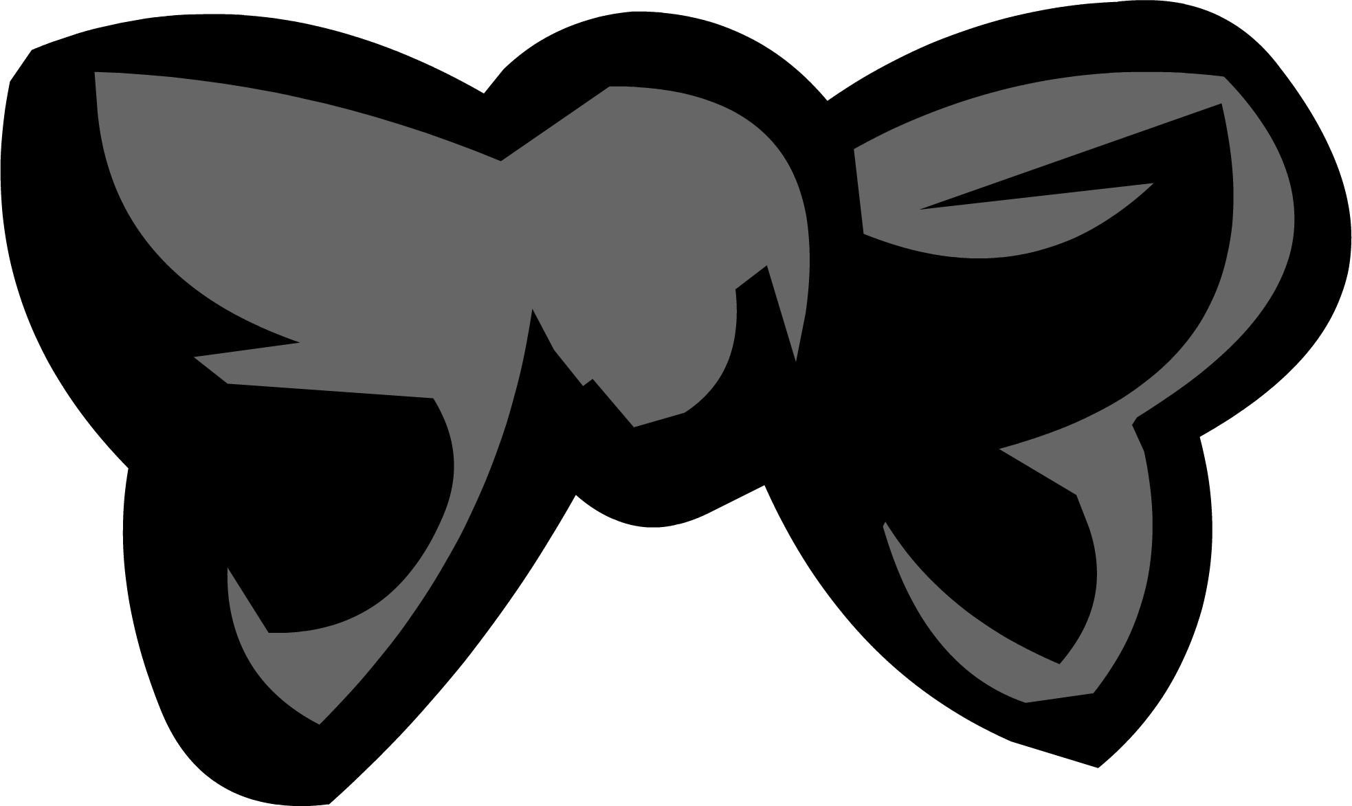 Black Bowtie - Club Penguin Bow Tie (1967x1173), Png Download
