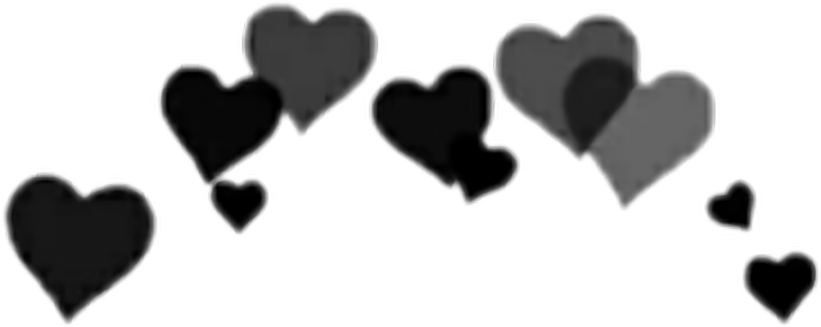Report Abuse - Black Heart Crown Png (1636x652), Png Download