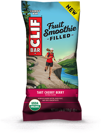 Tart Cherry Berry Flavor Packaging - Clif Bar Smoothie Filled (625x510), Png Download