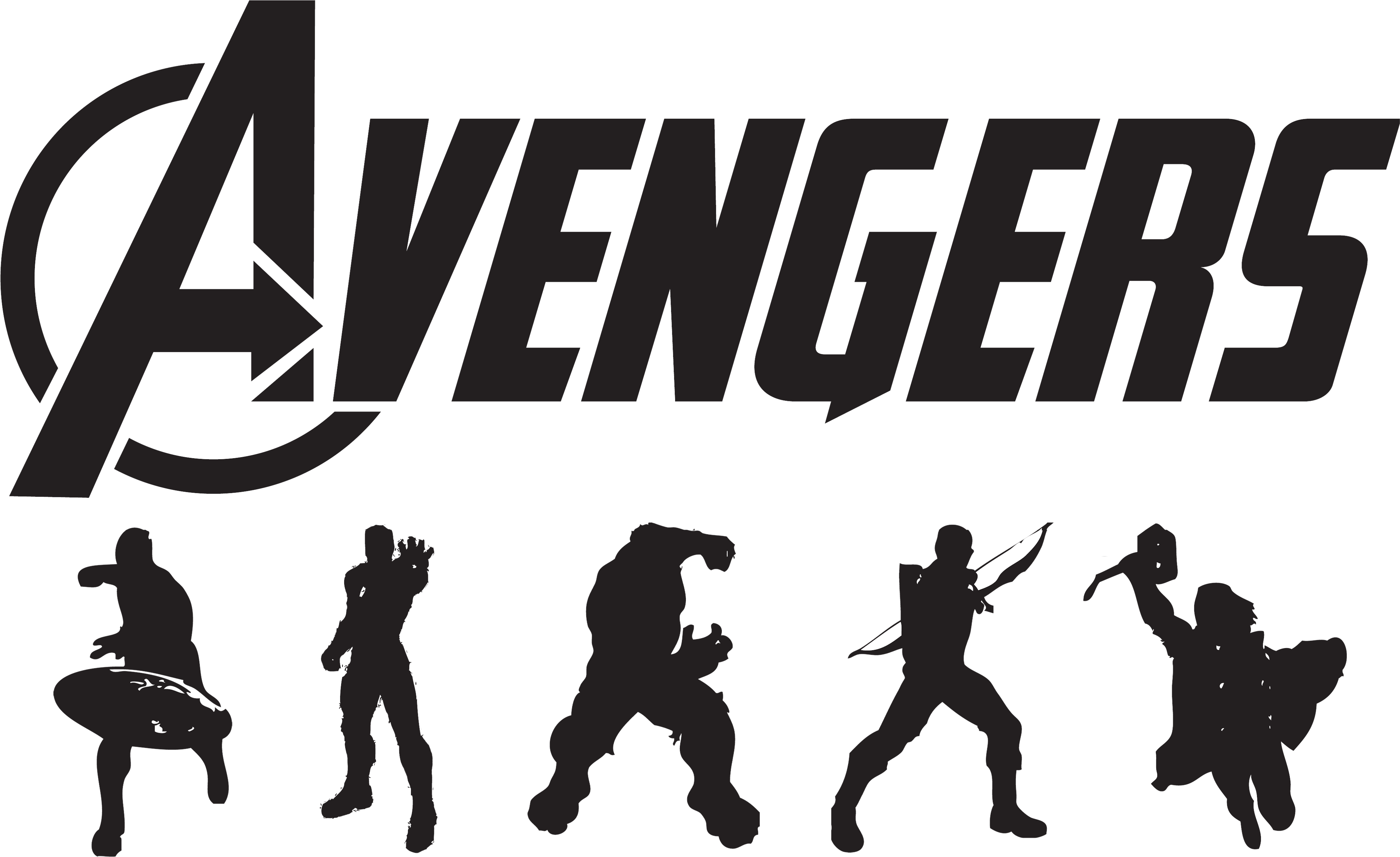 Submitted By Modsoft Avengers - Avengers Logo Black And White Png (4240x2626), Png Download