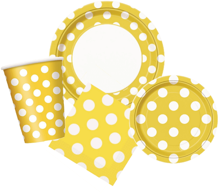 Sunflower Yello Lime Green Dots - 8 Assiettes Pois Jaune (700x700), Png Download
