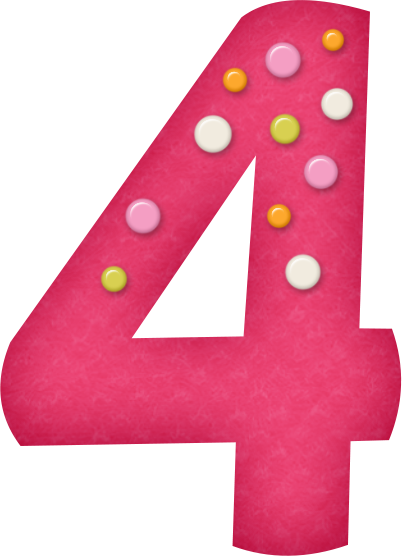 B *✿* Birthday Girl - Numero 4 Color Rosa (402x556), Png Download