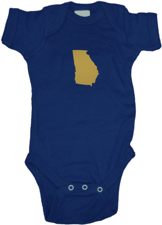 Navy & Gold - One-piece Garment (409x480), Png Download