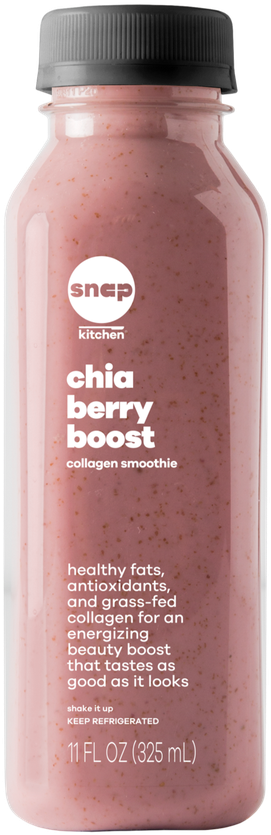 Chia Berry Boost Collagen Smoothie - Snap Kitchen Llc (1242x1242), Png Download