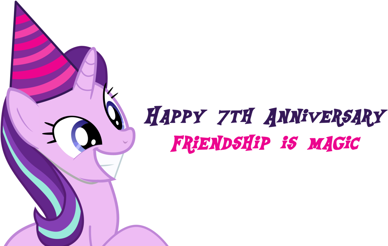 You Can Click Above To Reveal The Image Just This Once, - Happy 7th Birthday My Little Pony (1280x791), Png Download
