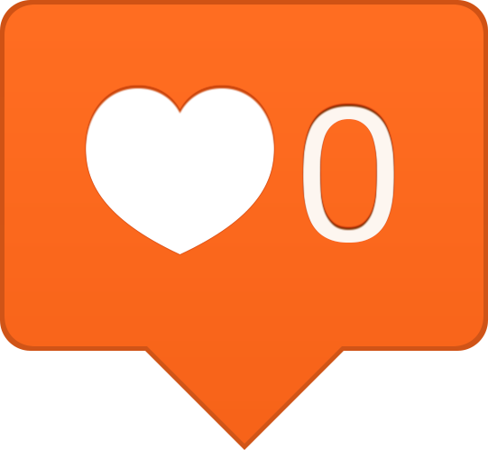 Love Transparent Instagram - Instagram Orange Heart Icon (541x499), Png Download