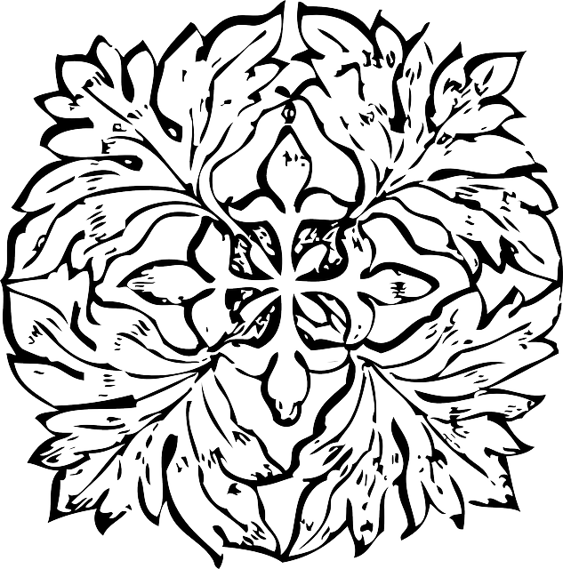 Black, Decorations, Leaf, White, Leaves, Decoration - Decorations Art (633x640), Png Download