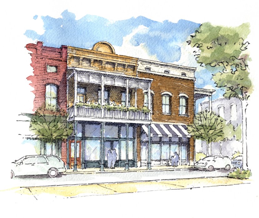 Historical Concepts - Live Work Townhomes (829x700), Png Download