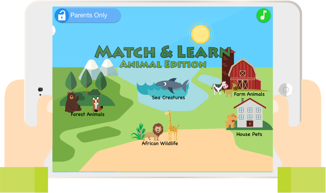Match & Learn - Farm (1052x622), Png Download