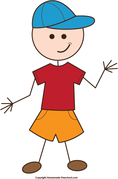 Clipart Freeuse Stock Stick People Pinterest Figures - Boy Cartoon Stick Figure (408x618), Png Download