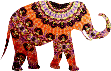 Animal,elephant,zoo,zoo - Exotic Brocaded Brown Rust And Or Twin Duvet Cover (500x316), Png Download