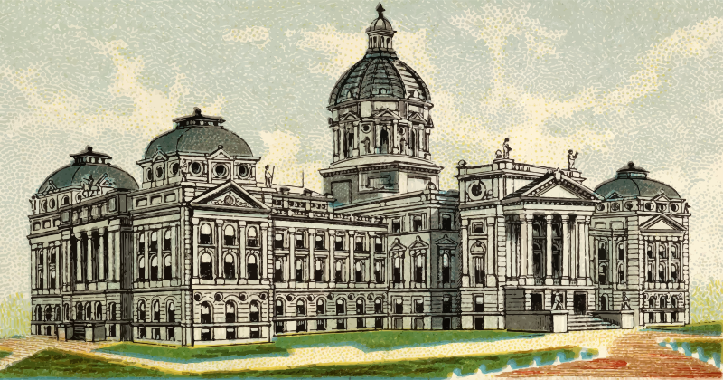Capitol Of Indiana In Indianapolis From The General (800x420), Png Download