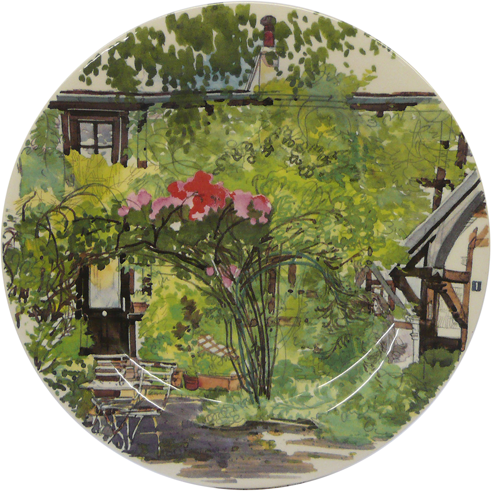Assorted Canape Plates - Gien Paris A Giverny Canape Plates Assorted Set Of (974x974), Png Download