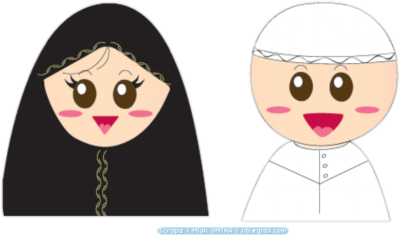 Free Png Person Islamic Clipart Png Images Transparent - Cartoon (850x518), Png Download