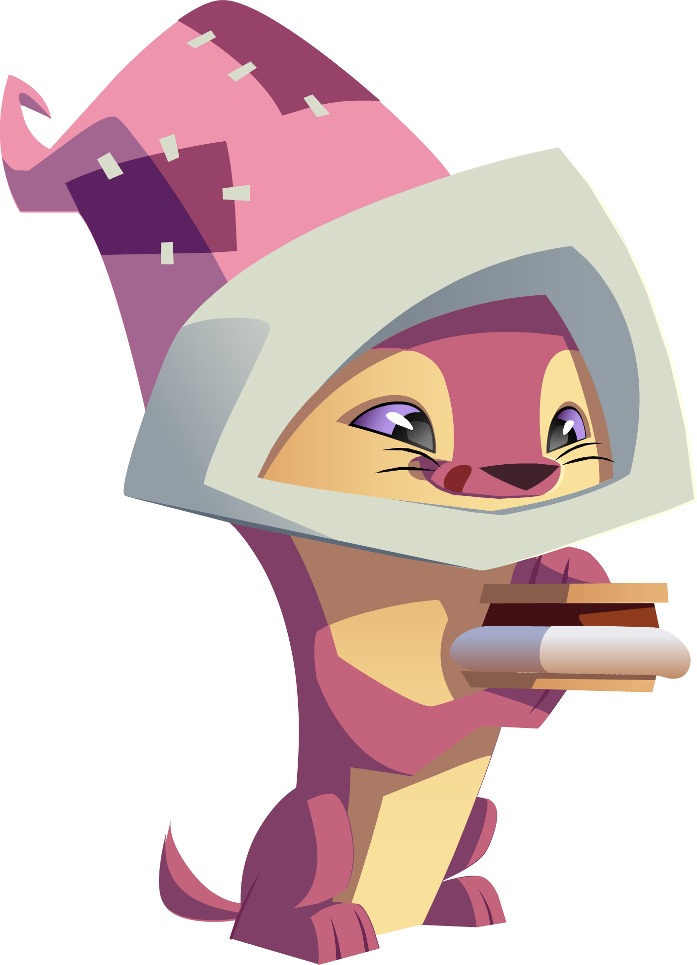 Otter With Smores - Animal Jam Png Otter (1412x1954), Png Download