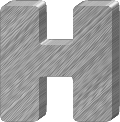 3d Letter H Png (477x486), Png Download