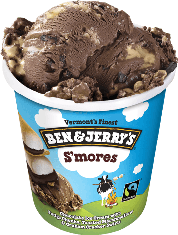 S'mores Pint - Ben And Jerry's Half Baked (374x479), Png Download