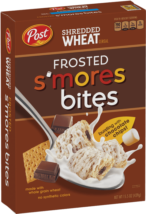 Shredded Wheat Frosted S'mores Bites - Post Shredded Wheat Frosted S'mores Bites Cereal 15.5 (640x768), Png Download