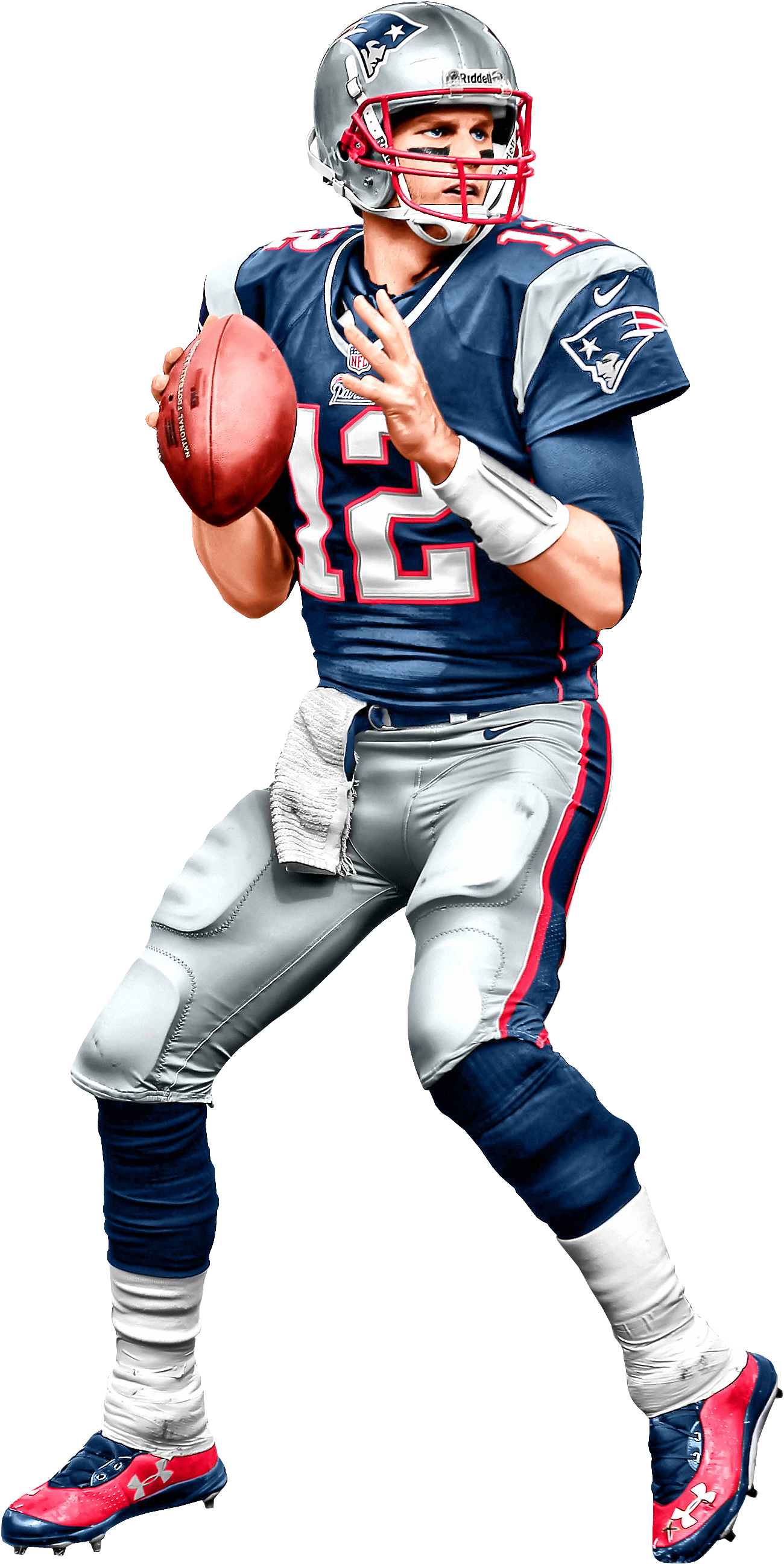 Tom Brady Patriots Png - American Football (1648x2812), Png Download