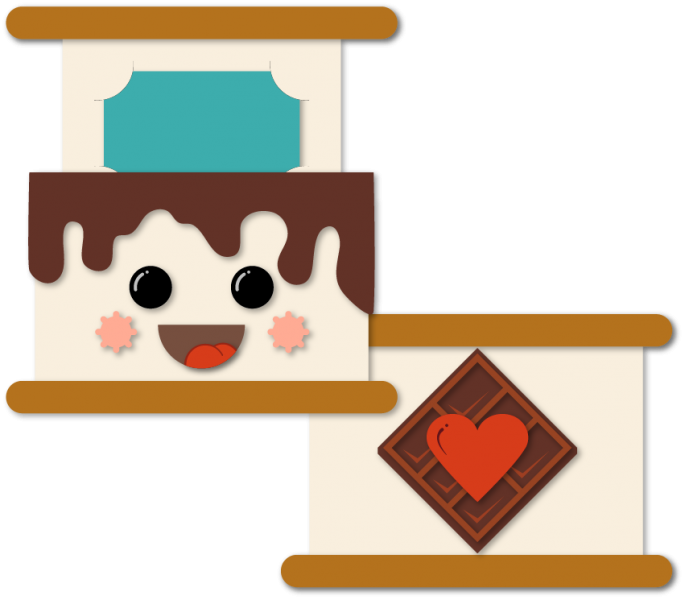 Smores Slider Gift Card Holder (685x600), Png Download