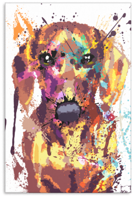 Dachshund Canvas P35 - Cheetah (400x400), Png Download