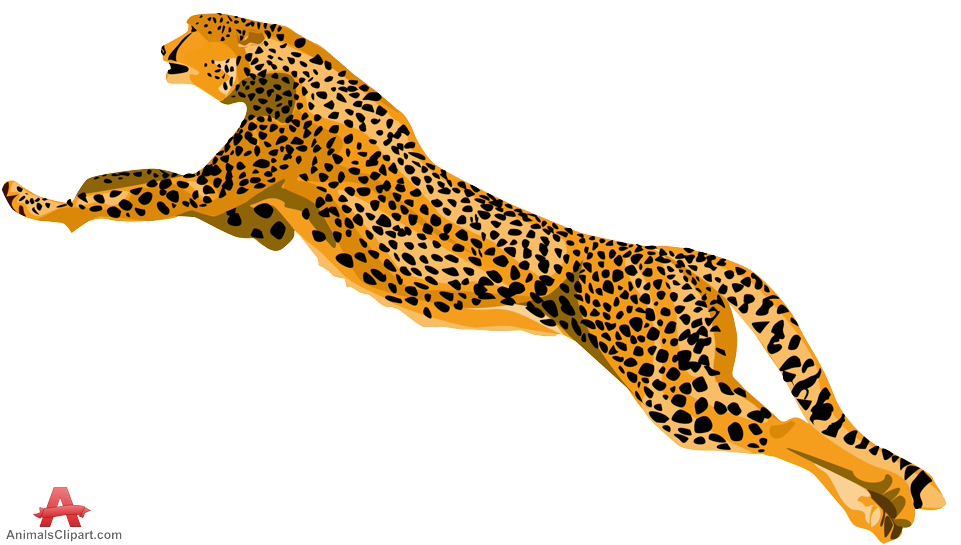 Cheetah Png Download Image - Jumping Cheetah Clipart (999x576), Png Download