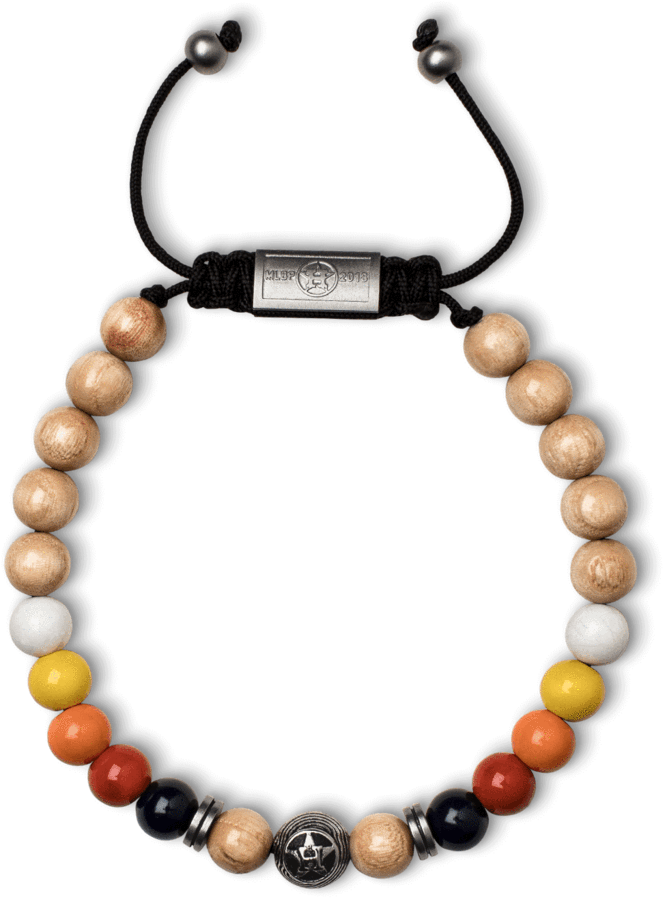 Houston Astros Round Enamel Macrame Bracelet 8mm - Bracelet (1024x1024), Png Download