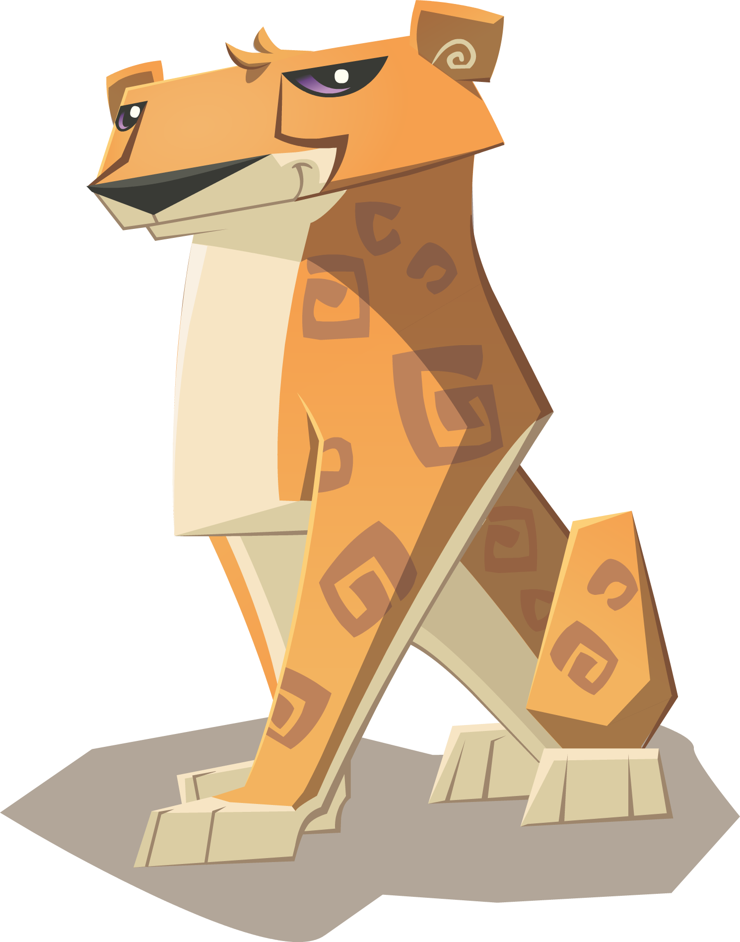 Cheetah Graphic - Animal Jam Animals Cheetah (1491x1897), Png Download
