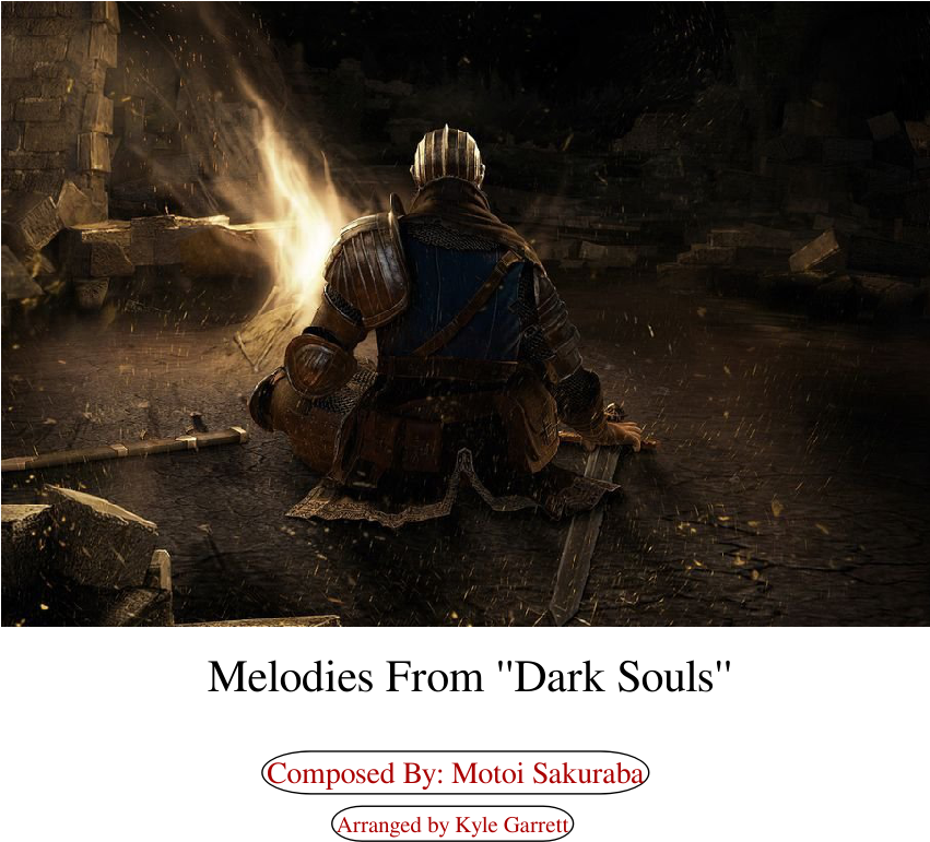 Melodies From "dark Souls" Sheet Music Composed By - Epic Game Wallpaper Dark Souls (850x1100), Png Download