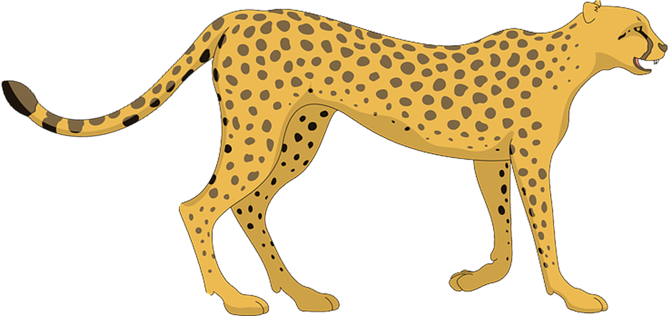Cartoon Cheetah Png Clipart Free Library - Cheetah Clip Art Png (1920x1080), Png Download