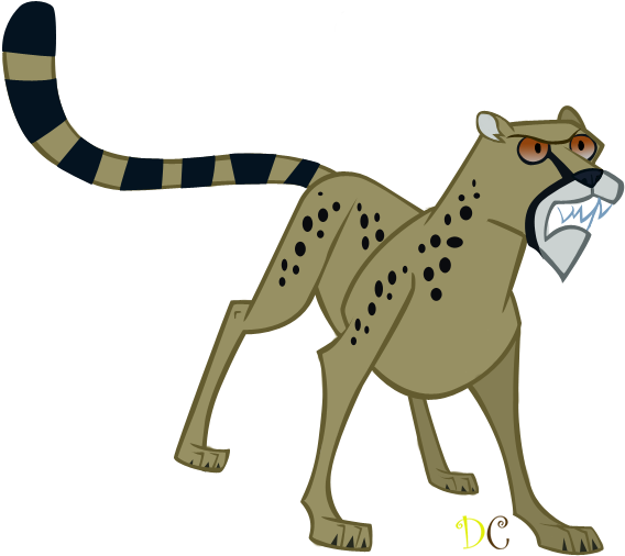 Evil Cheetah By Dragonchaser - Mlp Ahuizotl Cats (634x554), Png Download