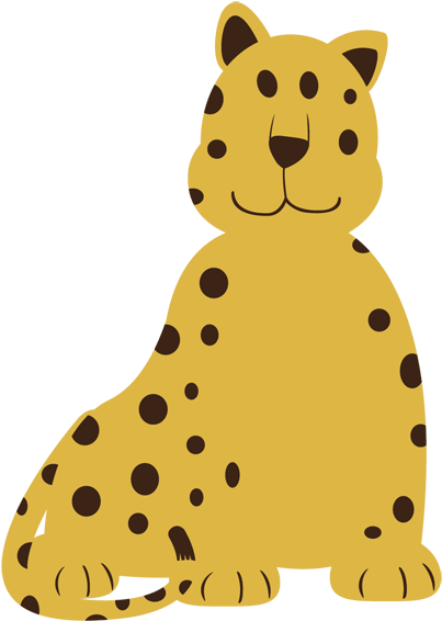 Cheetah - Animales Vectores Png (440x600), Png Download