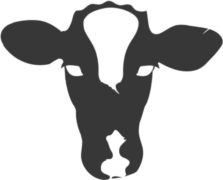 Cow Silhouette Head (800x800), Png Download