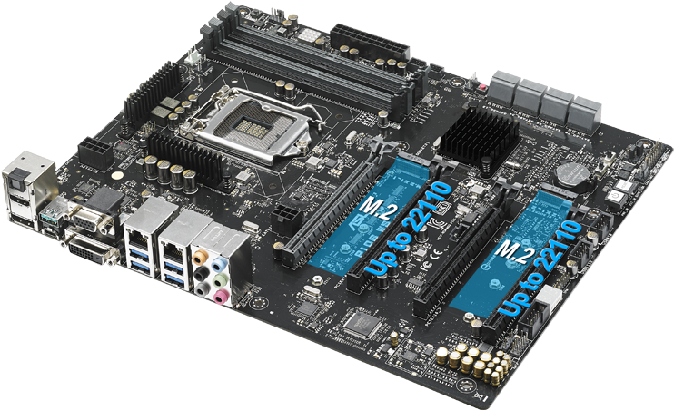 Motherboard Background Png - Asus P10s Ws - Motherboard - Atx - Lga1151 Socket - (800x496), Png Download