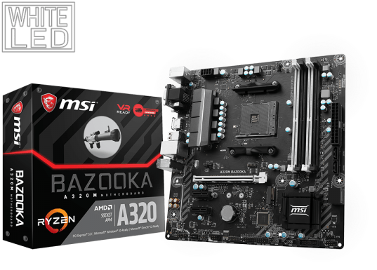 Share - Msi A320m Bazooka Am4 Motherboard (600x480), Png Download