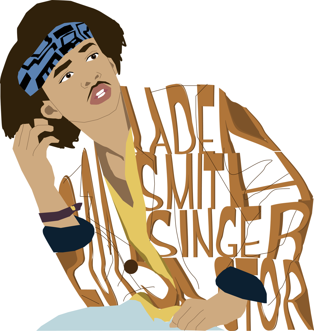 Graphic Stock Drawing Celebrities Rapper - Rapper (1250x1317), Png Download