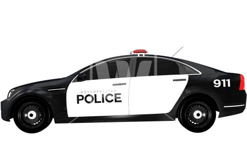 Side View Police Car - Police Car Png (550x351), Png Download