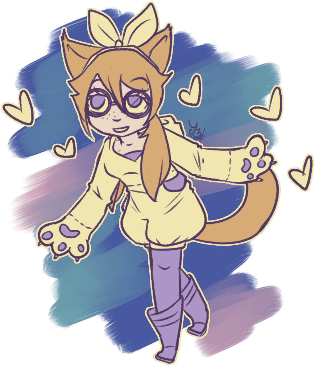 Rei ) Was In The Mood To Draw Something Cute, For The - Cartoon (1038x1199), Png Download