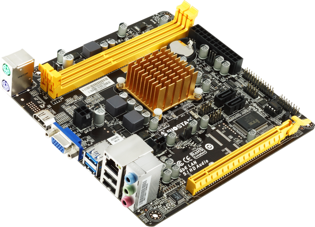 A68n-2100 Amd Cpu Onboard Gaming Motherboard - Biostar A68n-2100 Motherboard (1024x738), Png Download