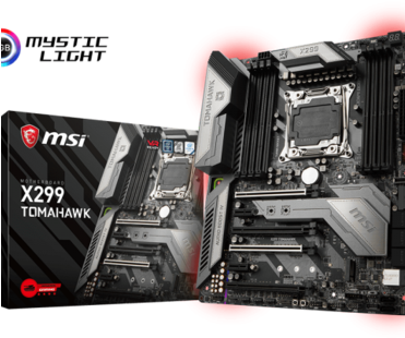 Msi X299 Tomahawk - Msi X299 Tomahawk Ac Atx Motherboard - Lga2066 Socket (370x370), Png Download