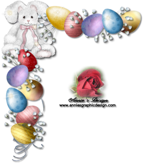 Corner Designs, Pretty Designs, Easter Bunny, Png Format, - Miłej Niedzieli Obrazki (599x604), Png Download