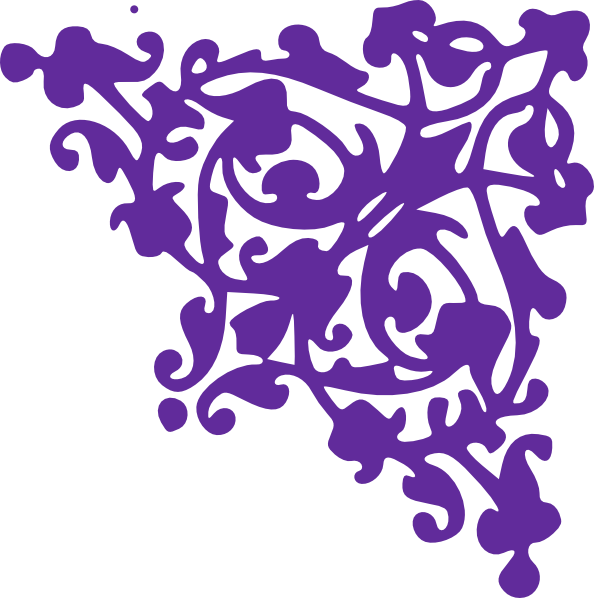 Purple Corner Clip Art (594x598), Png Download