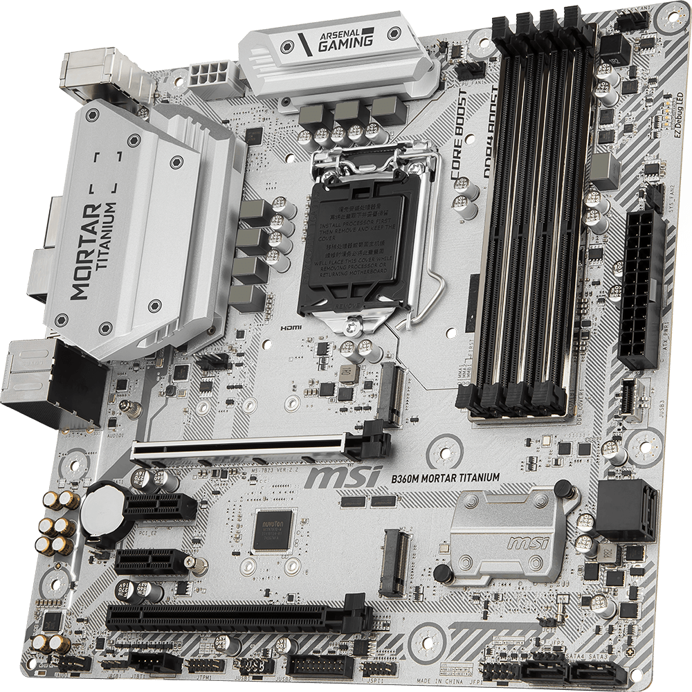 Msi, The World-leading Gaming Motherboard Brand, Has - Msi B360m Mortar Titanium (1000x1000), Png Download