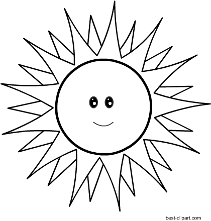 Black And White Smiling Hot Sun Free Clip Art - Swasthik Tv (450x450), Png Download